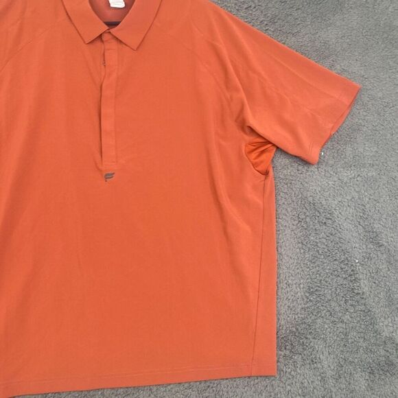 Fabletics Men's The Jetset Polo Rust Short Sleeve Performance Shirt Size L - Picture 3 of 9
